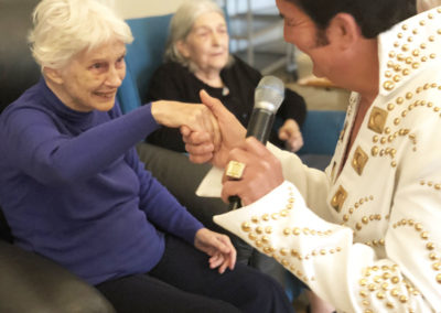 Elvis tribute act performing at Bromley Park Care Home 3