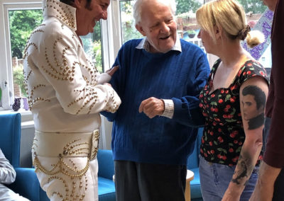 Elvis tribute act performing at Bromley Park Care Home 8