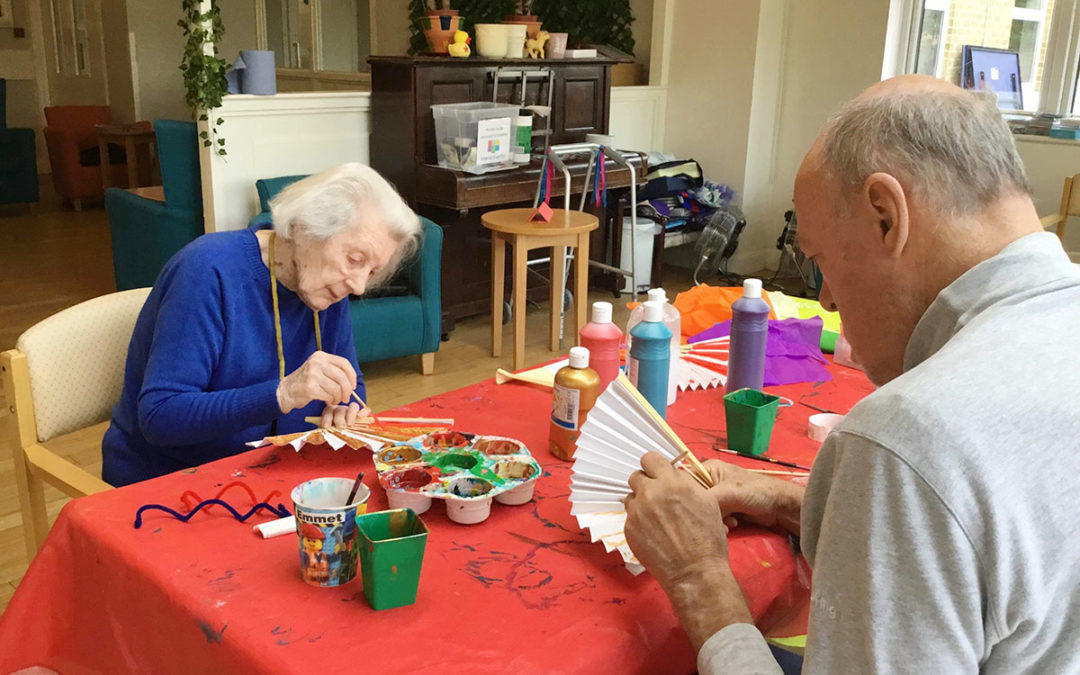 Chinese New Year arts and crafts at Bromley Park Care Home