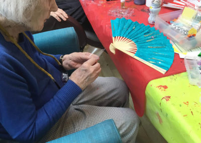 Resident Chinese New Year arts and crafts at Bromley Park Care Home 1