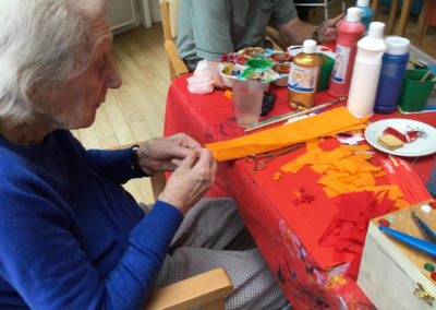 Resident Chinese New Year arts and crafts at Bromley Park Care Home 10