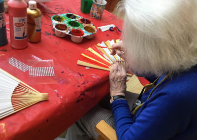 Resident Chinese New Year arts and crafts at Bromley Park Care Home 17