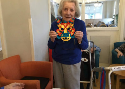 Resident Chinese New Year arts and crafts at Bromley Park Care Home 5