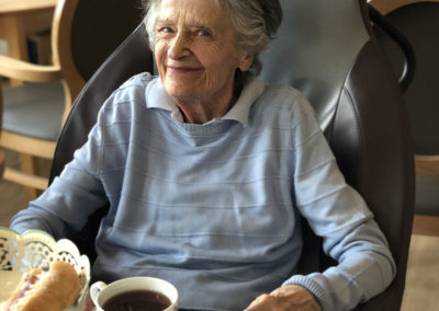 Bromley Park Care Home resident enjoying a tea party of Mother's Day (5 of 6)