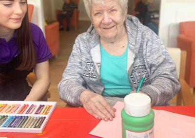 Valentine's arts and crafts at Bromley Park Care Home 1
