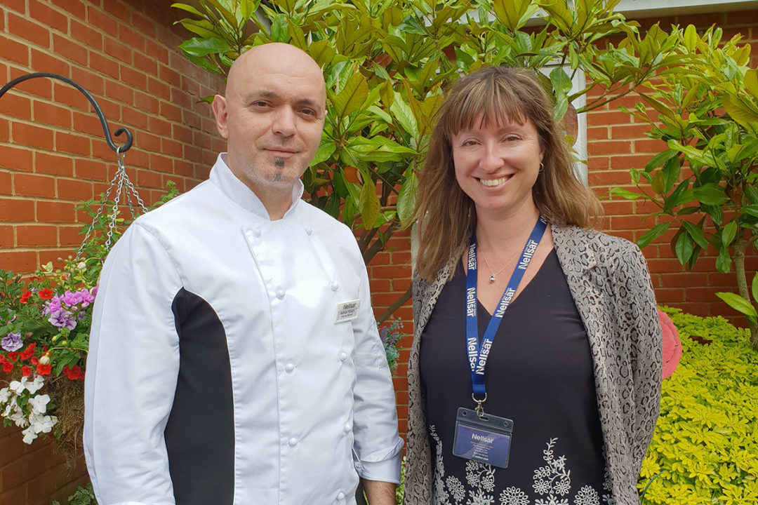 Adrian Silaghi (Head of Catering Services for Nellsar) and Leni Wood (Nutrition and Wellness Manager for Nellsar)