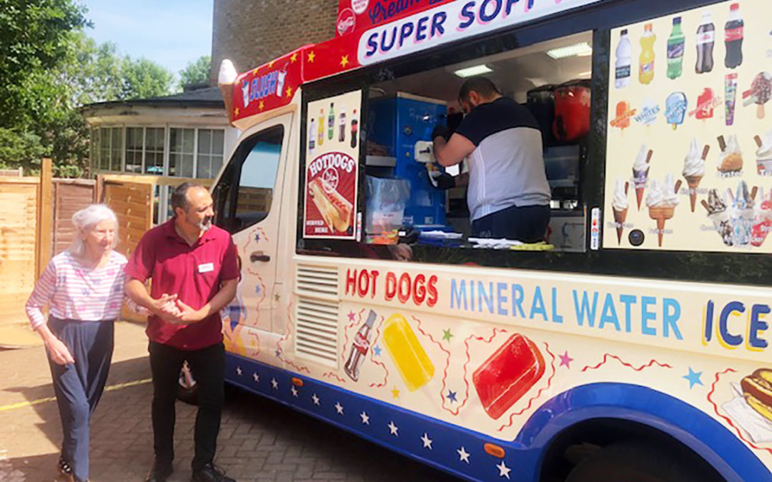Ice cream van pays Bromley Park Care Home a visit