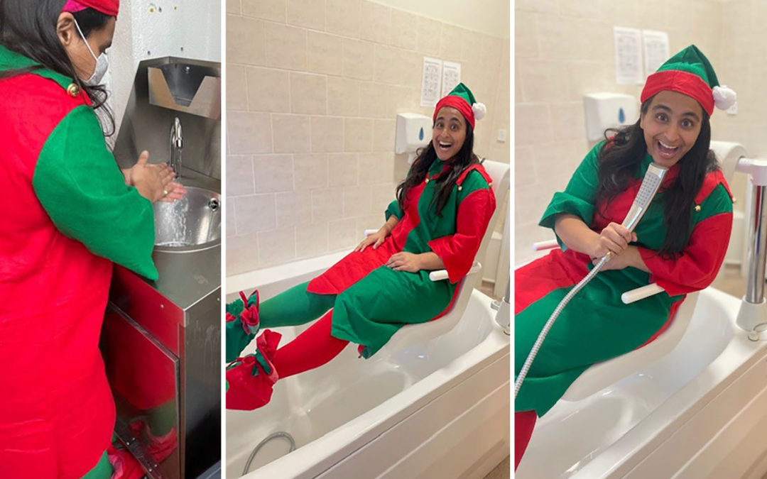 Squeaky clean Elf spotted at Bromley Park Care Home