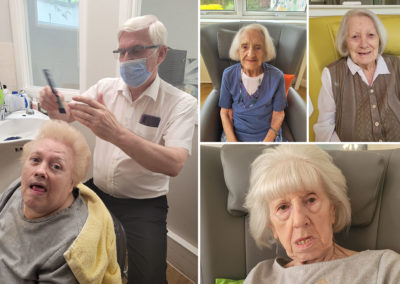Bromley Park Care Home lady residents with news hairstyles