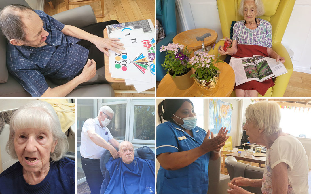 Olympic excitement and hairdressing in the garden at Bromley Park Care Home