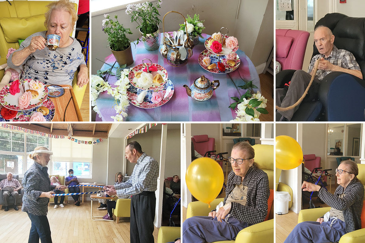 Tea party and games at Bromley Park Care Home