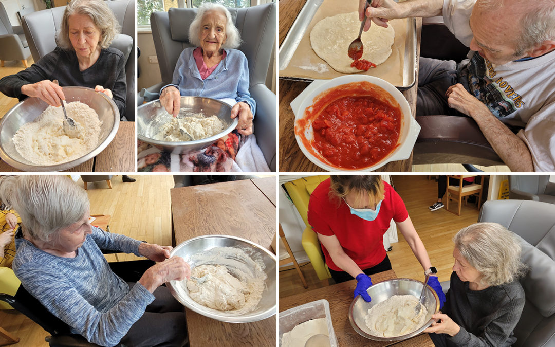 Pizza making fun at Bromley Park Care Home