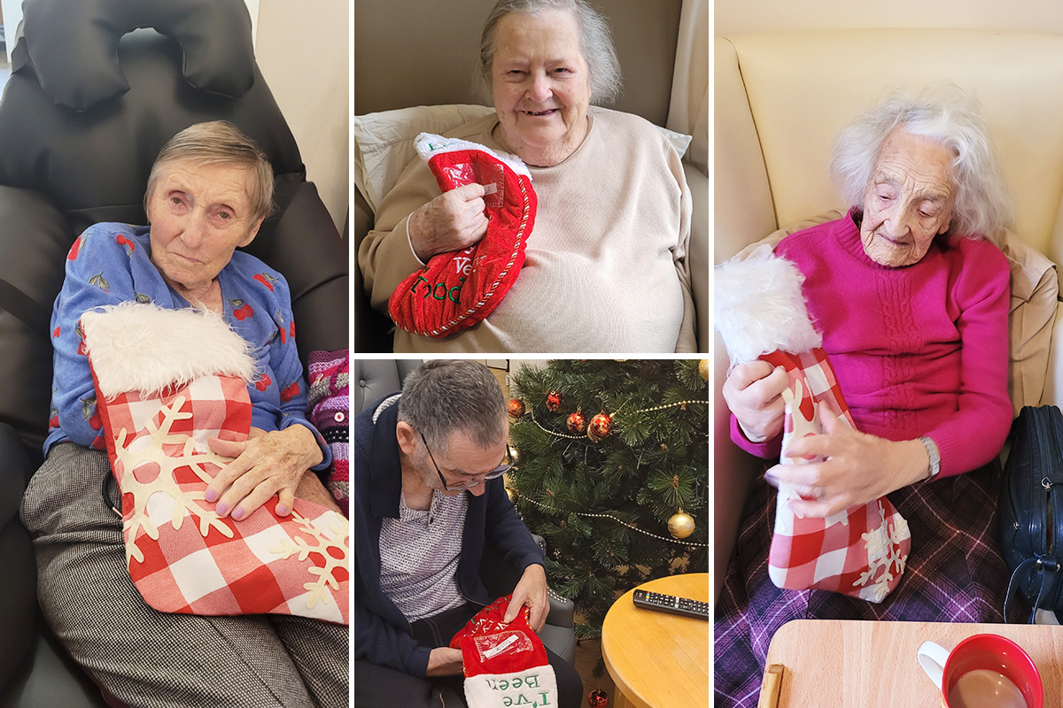 Christmas stockings at Bromley Park Care Home