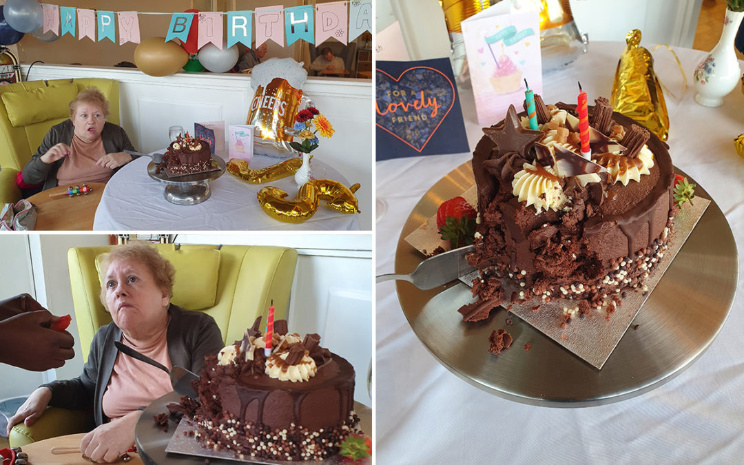 Birthday celebrations for Jean at Bromley Park Care Home