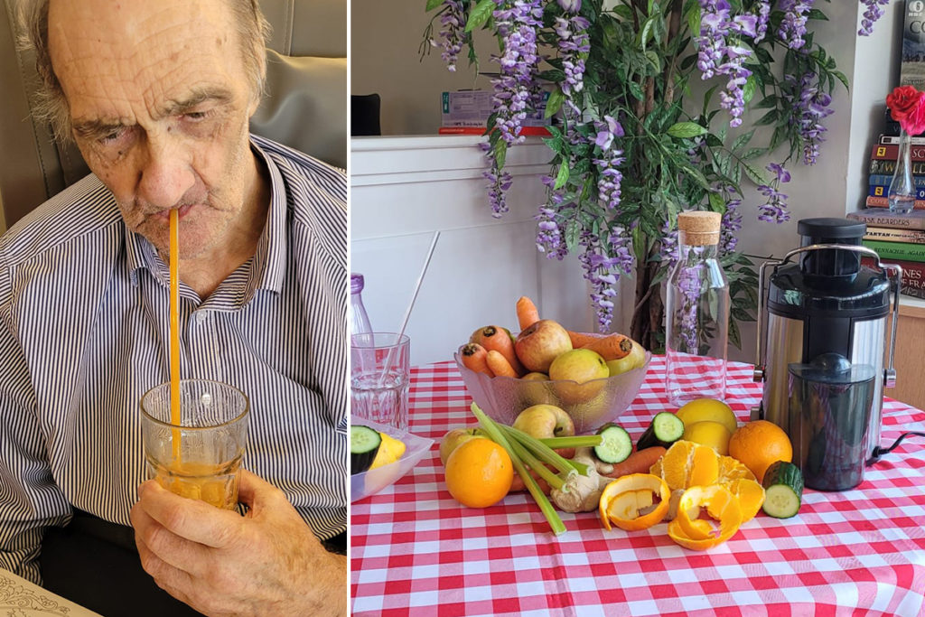 Display of fresh fruit at Bromley Park Care Home