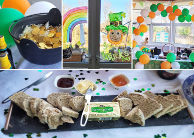 St Patrick's Day decorations and goodies at Bromley Park Care Home