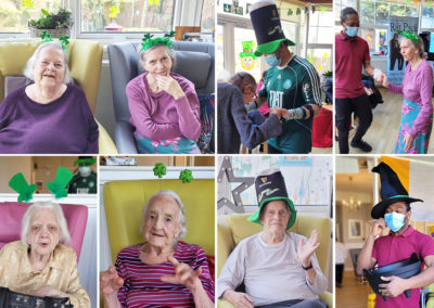 St Patrick's Day props at Bromley Park Care Home