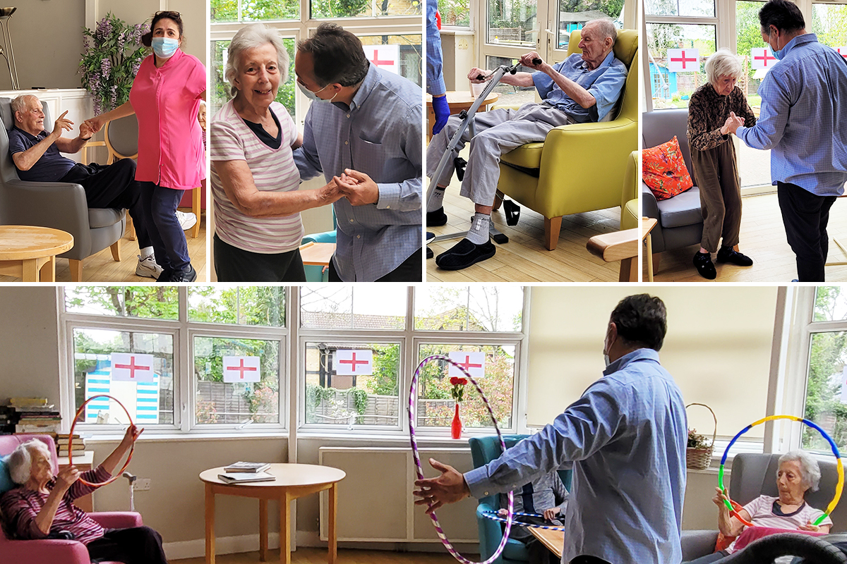Gentle exercises and dancing at Bromley Park Care Home