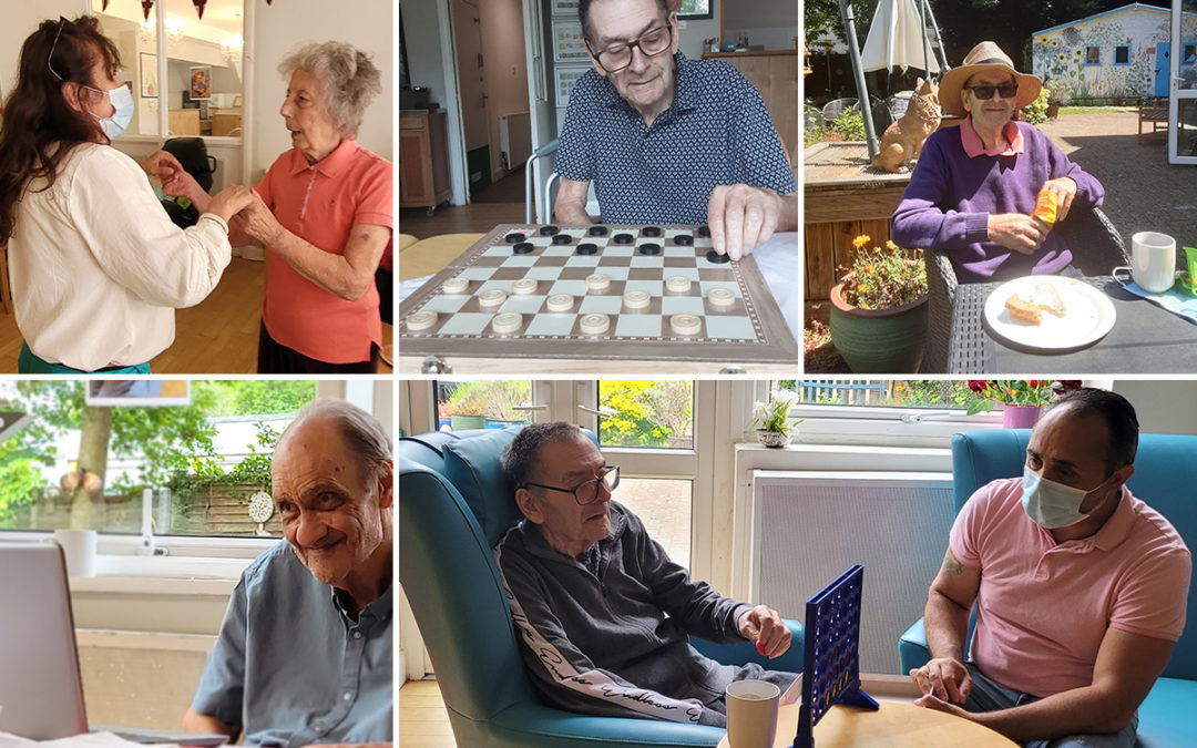Enjoying games and technology at Bromley Park Care Home