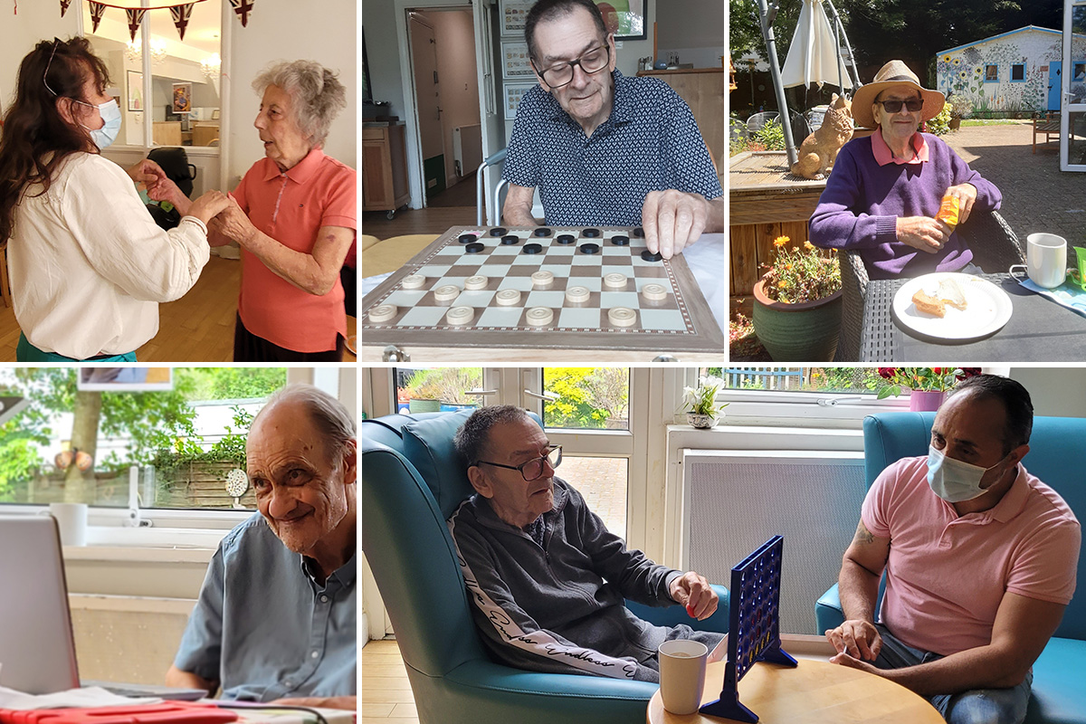 Enjoying games and technology at Bromley Park Care Home