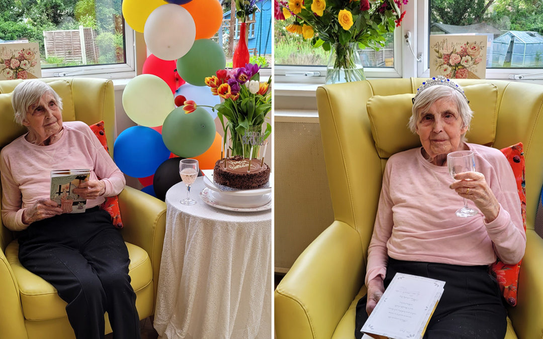 Birthday wishes for Joyce at Bromley Park Care Home