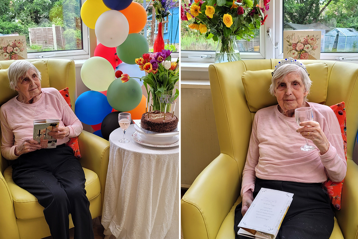 Birthday wishes for Joyce at Bromley Park Care Home