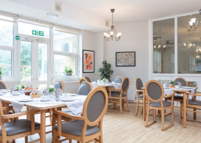 The dining room at Bromley Park Care Home