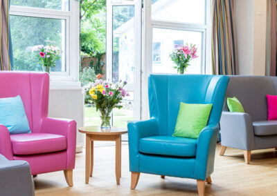 The lounge at Bromley Park Care Home