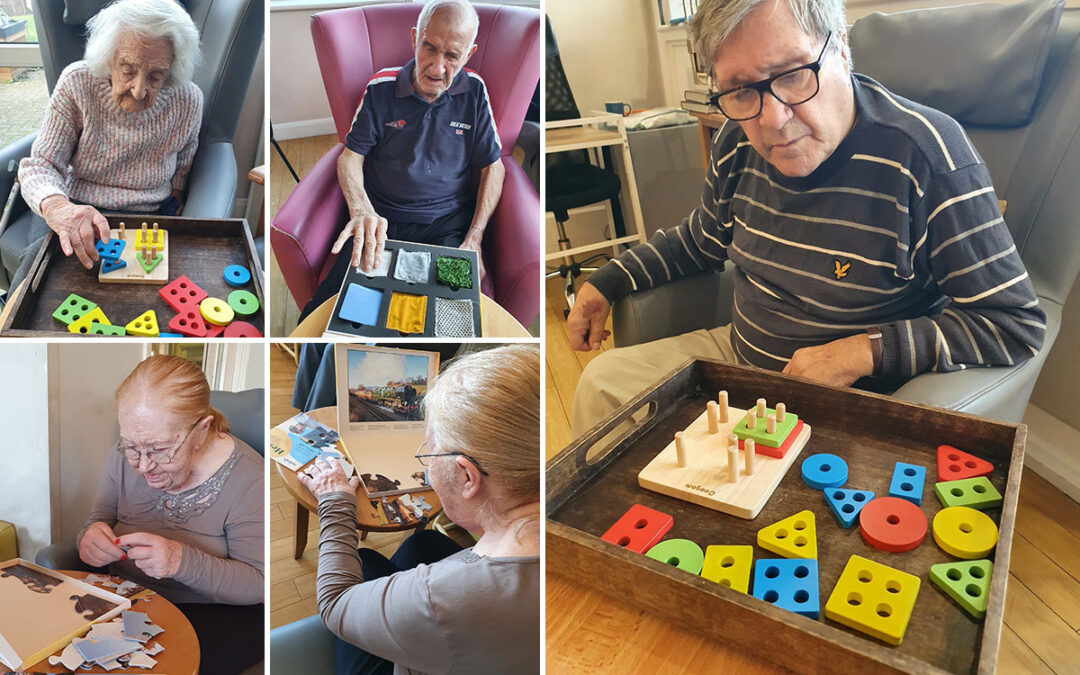 Bromley Park Care Home residents try out new games and puzzles