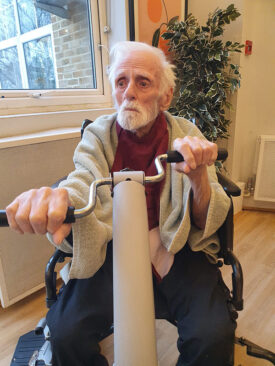 Seated cycling at Bromley Park Care Home