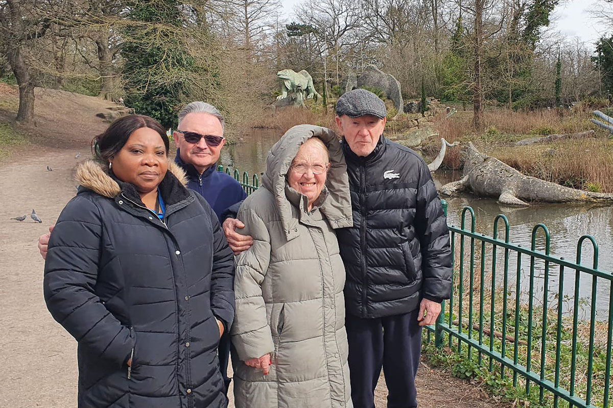 Bromley Park Care Home residents out at Crystal Palace park