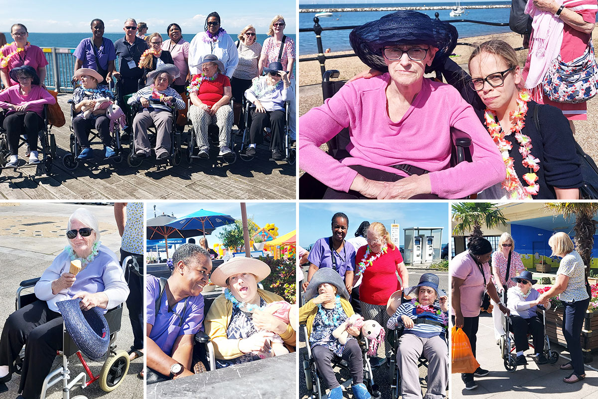 Bromley Park Care Home residents enjoy a sunny trip to Herne Bay