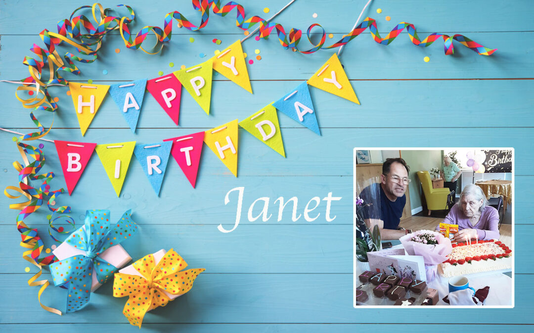 Birthday celebrations for Janet at Bromley Park Care Home