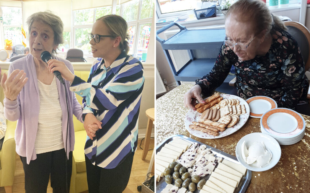 Karaoke and food tasting at Bromley Park Care Home