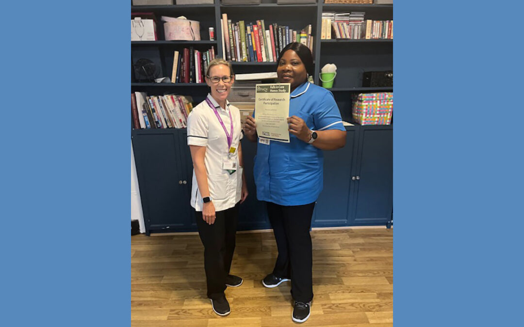 Bromley Park Care Home receives FinCH Research Project certificate
