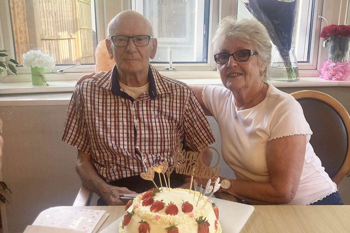 Wedding anniversary celebrations at Bromley Park Care Home