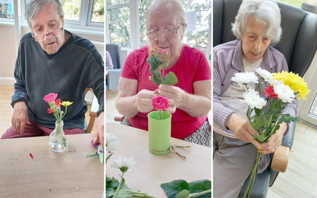 Flowers and dancing at Bromley Park Care Home