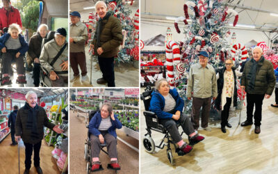 Bromley Park Care Home residents enjoy a festive trip to Polhill Garden Centre