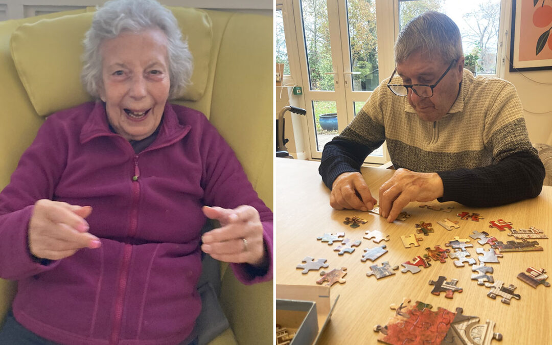 Puzzles and Christmas jokes at Bromley Park Care Home