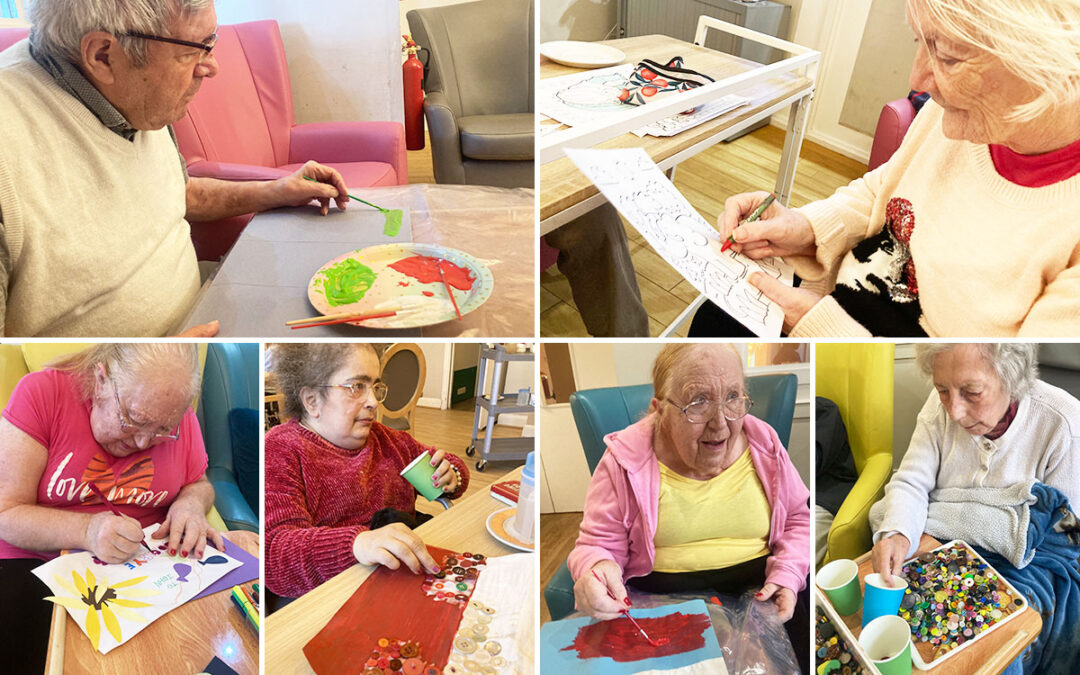 Creative arts and crafts at Bromley Park Care Home