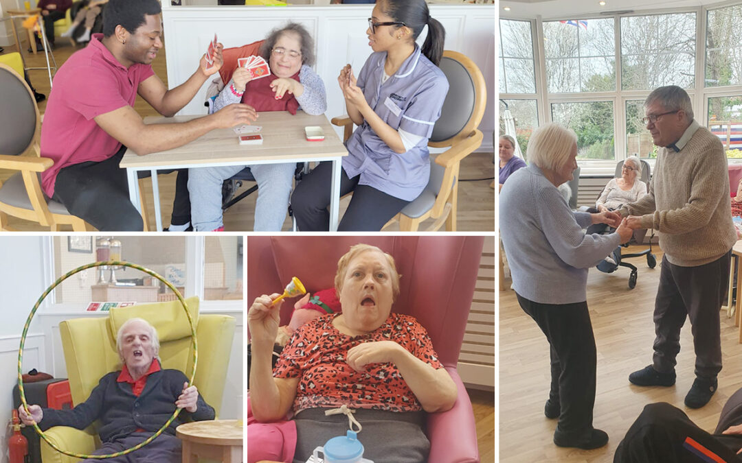 Card games and dancing at Bromley Park Care Home