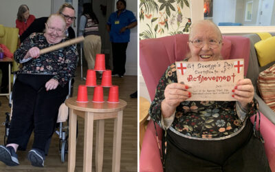 St George's Day jousting game at Bromley Park Care Home